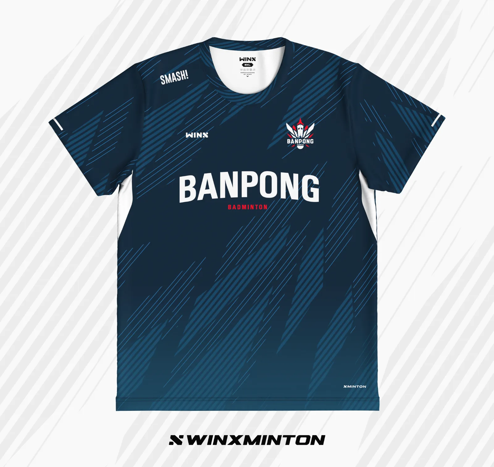 พรีออเดอร์ BANPONG BADMINTON JERSEY สี เนวี่บลู