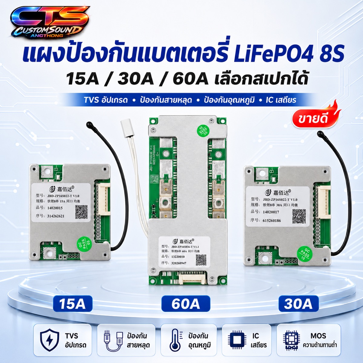 แผ่นวงจรbms 8s ใช้สำหรับป้องกันแบตเตอรี่การชาร์จไฟการปล่อยไฟ