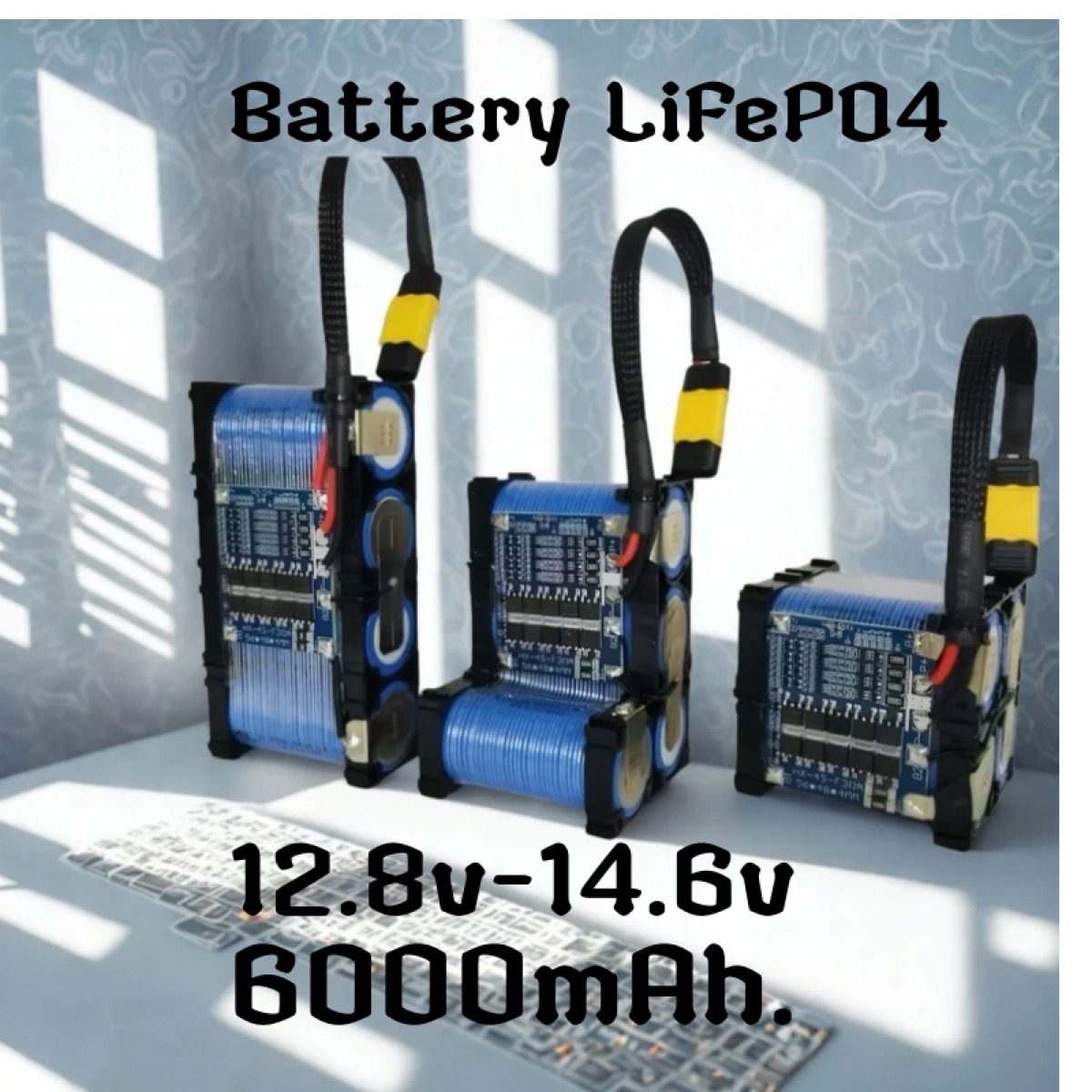 แบตเตอรี่ 4s6000mAh 12.8v.-14.6v สำหรับลำโพงบลูทูธdiy